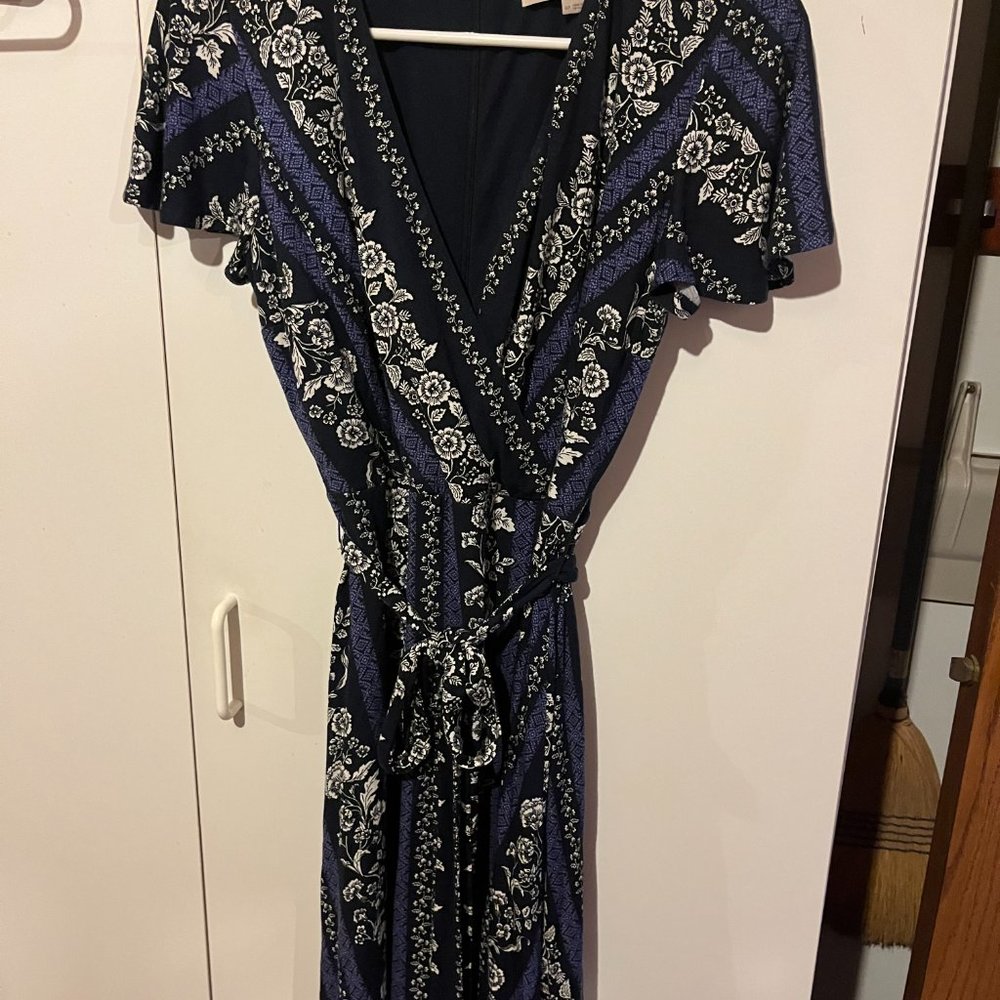 Navy Patterned Loft Dress - Picture 5 of 6